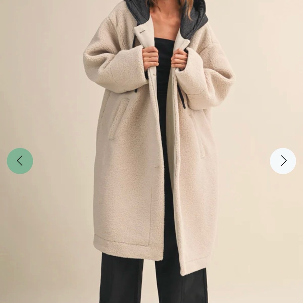 Women's Oversized Contrast Sherpa
